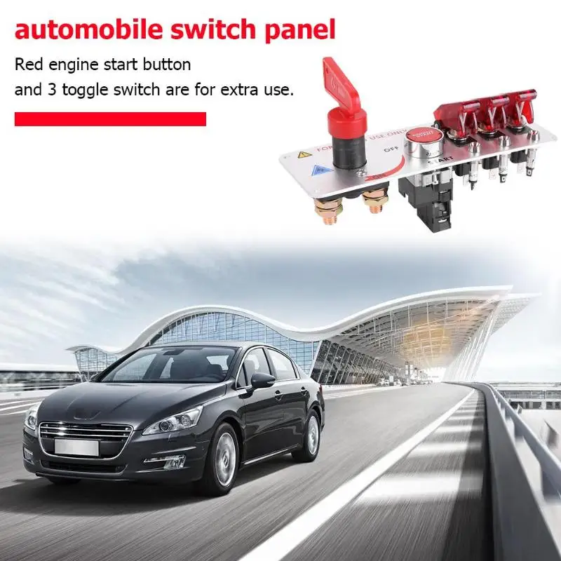 

Hot Sale Switch Panel Multi-function Racing Car Engine Start Push Button 3 Gang Toggle Switch Ignition Switch Panel