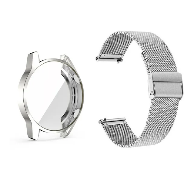 Elegant Metal Watch Strap with Protective Case