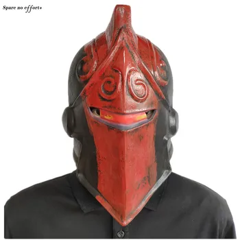 

Red Knight Halloween Mask Fortress Night Halloween Decoration New Product Helmet Halloween Party Supplies Armor Red Black