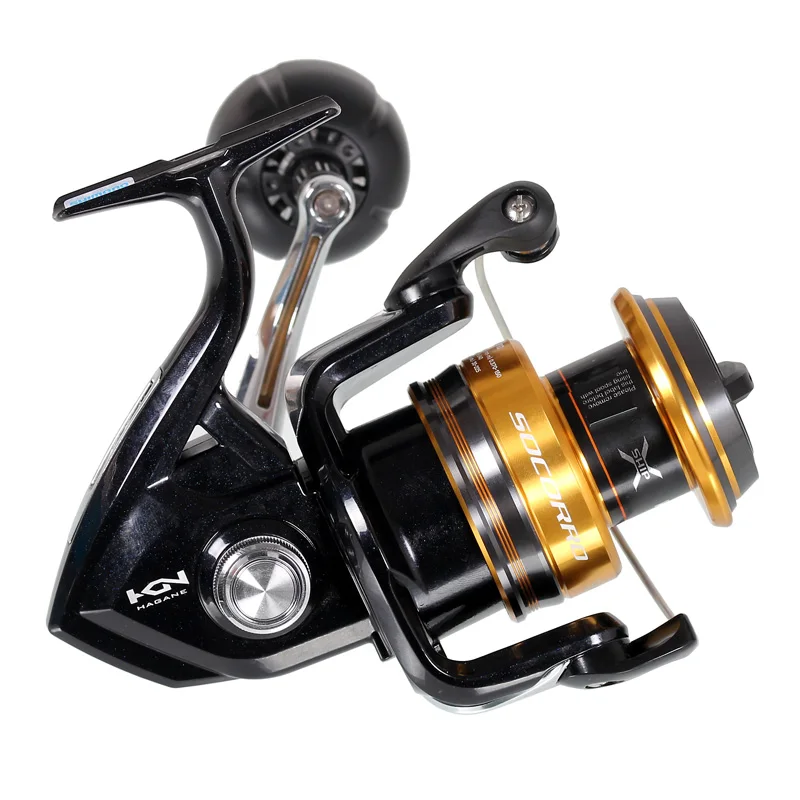 SHIMANO оригинальная Рыболовная катушка SOCORRO SW 5000 6000 8000 10000 4 + 1BB 10 12 (кг) Drag HAGANE