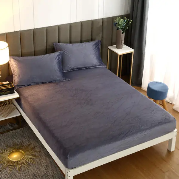 Оптовая продажа простыня полиэстер кристалл бархат постельное белье для матраца