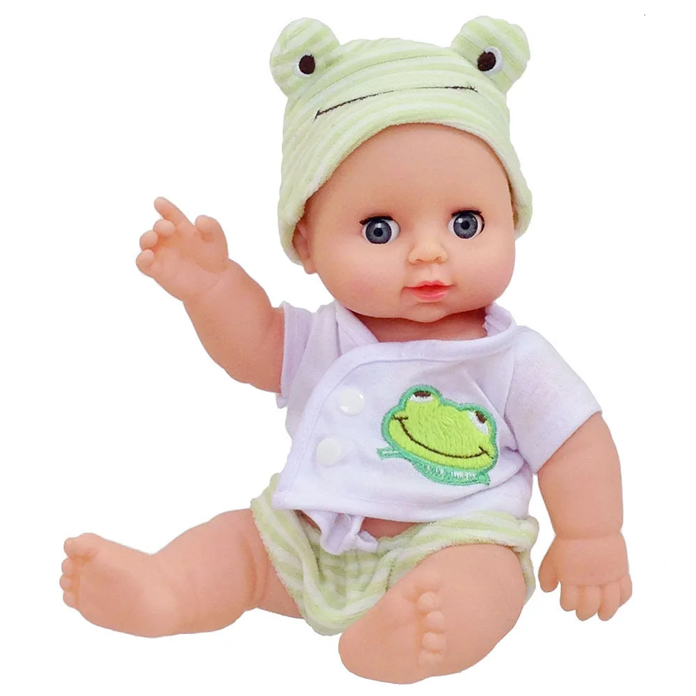 green 30 см будет говорить, моргать, кукла-младенец, игрушки, кукла-Реборн, для ванной, мягкий винил, силикон, реалистичные, живые, игрушки для детей, разнообразие - Цвет: green