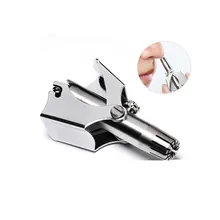 QSHAVE триммер из нержавеющей стали для ушей и носа, бритва, безопасный уход, красота, нос, ручная отделка тела, моющийся инструмент для волос в носу для мужчин и женщин