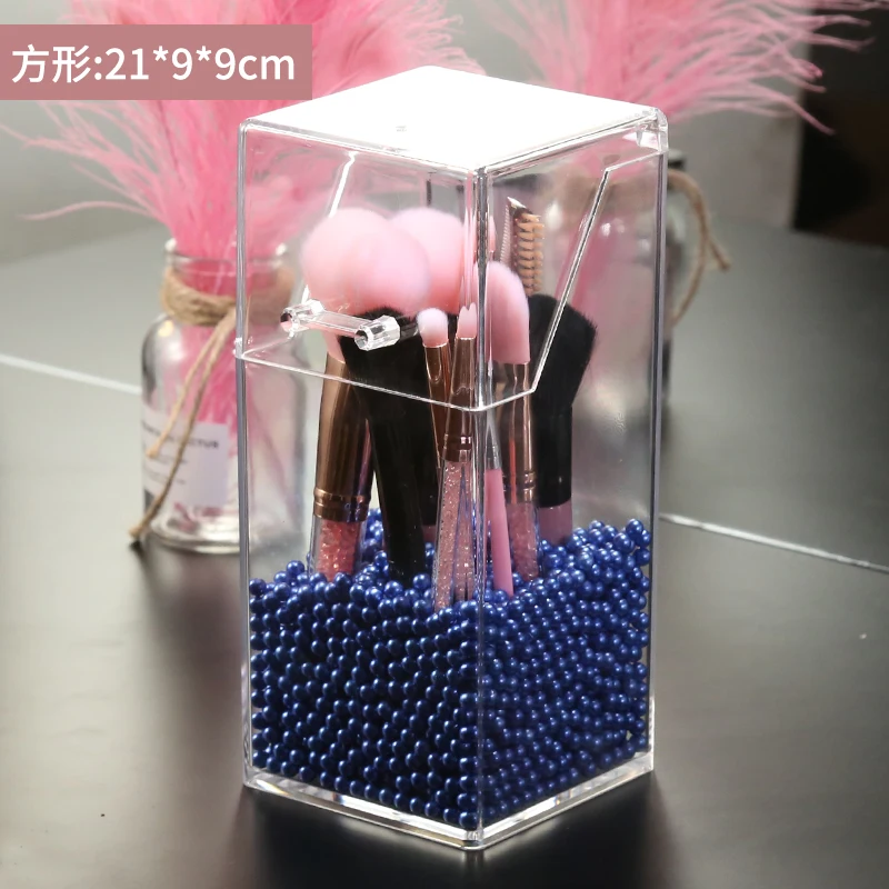 Colors Pearl Acrylic makeup brush holder bucket beauty container pen desktop without | Красота и здоровье