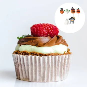 

6pcs Cake Toppers High Quality Prime Durable Sturdy Cake Insertion Decor Cake Picks for Halloween Baking