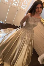 Best Offers Elegant gold lace Appliques long Sleeve Mother of the bride dresses Plus size Formal Dresses Women Vestido de madrinha 2018 Best Offers Elegant gold lace Appliques long Sleeve Mother of the bride dresses Plus size Formal Dresses Women Vestido de madrinha 2018