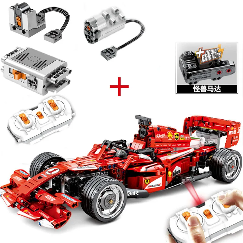 

585pcs Suit Legoinglys 701000 Technic F1 Racing Car Moc Remote Control Rc Electric Speed Model Building Blocks Toys Gifts