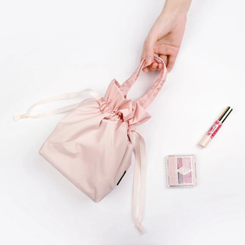  Women Drawstring Travel Cosmetic Bag Makeup Bag Organizer Make Cosmetic Bag Case Storage Pouch Toil