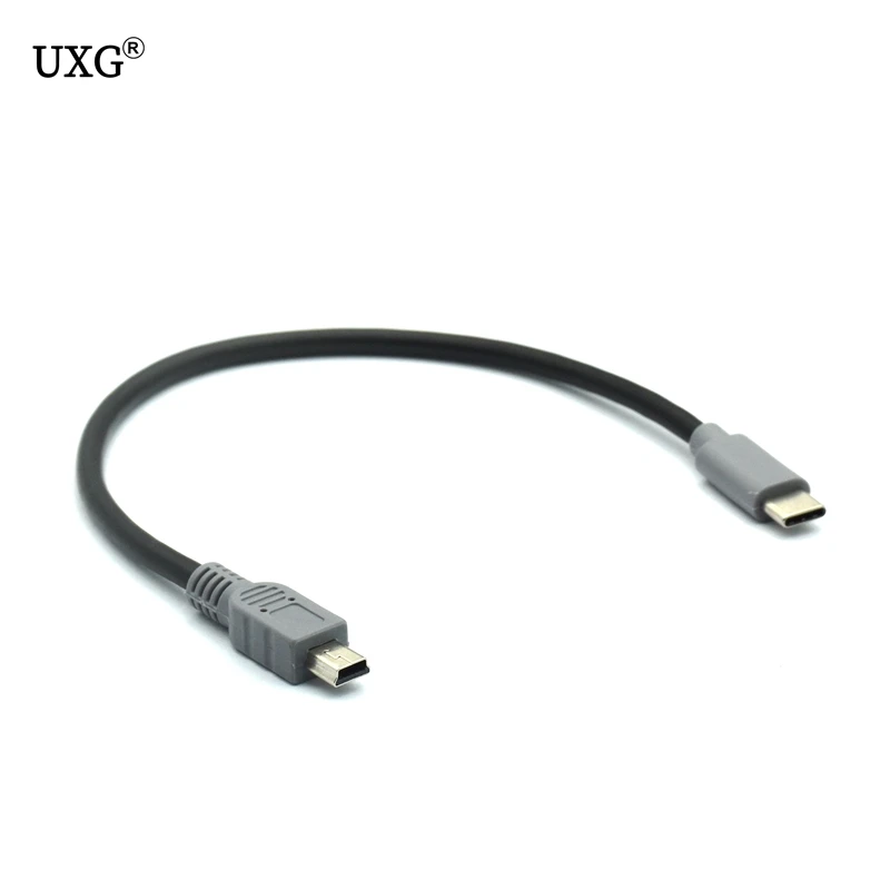 

1pcs USB Type C 3.1 Male To Mini USB 5 Pin B Male Plug Converter OTG Adapter Lead Data Cable For Mobile VR Mac 25cm / 1m 3ft