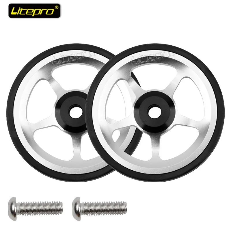 Bike Cargo Rack Parts For Brompton Easywheel Folding Bike Rear Rack 60mm Flat Wheel