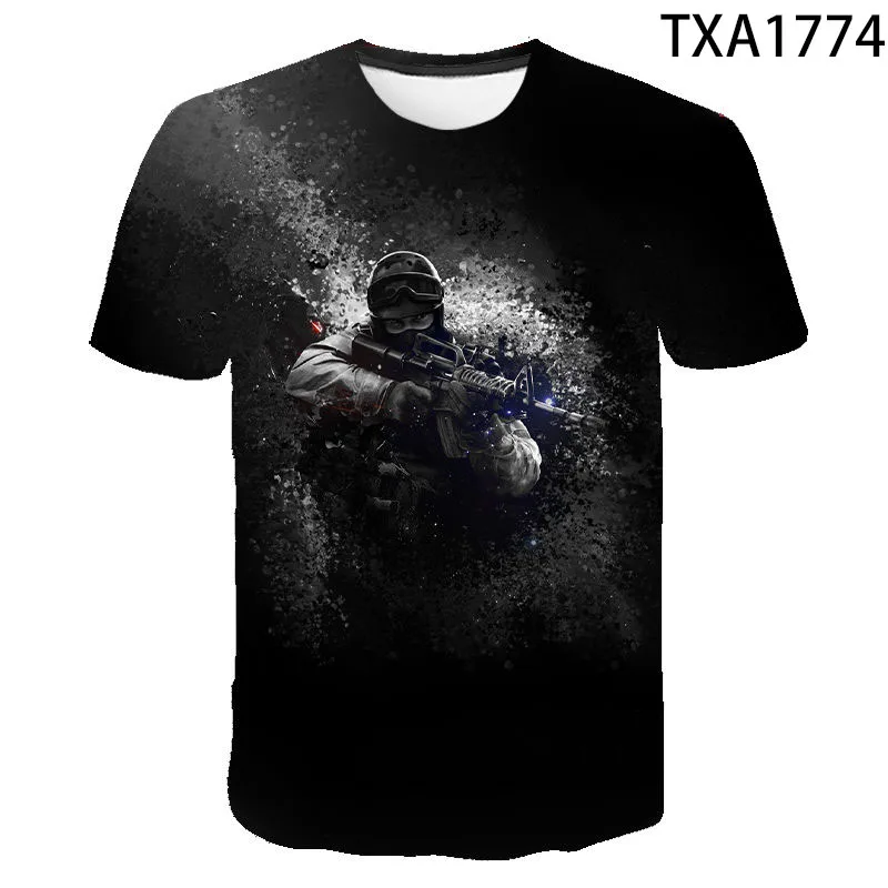 Новинка 2020 летняя модная футболка с 3D принтом из игры Cs Go для мужчин женщин и