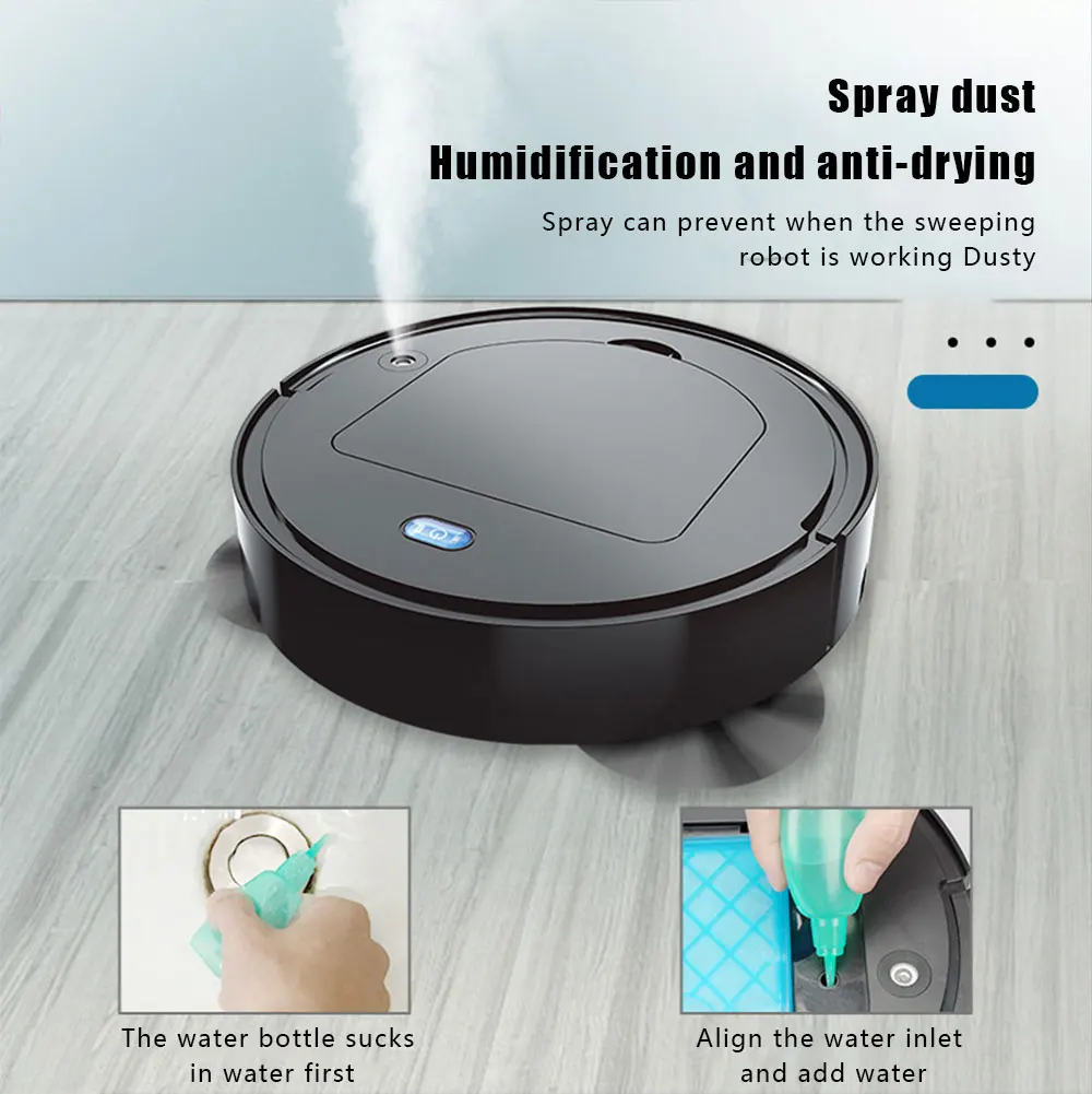 Description Picture 2 of itemMini Floor Cleaning Robot Intelligent Humidification Machine Household Vacuum Will Sell Small Home Appliances Gifts Useful Tools
