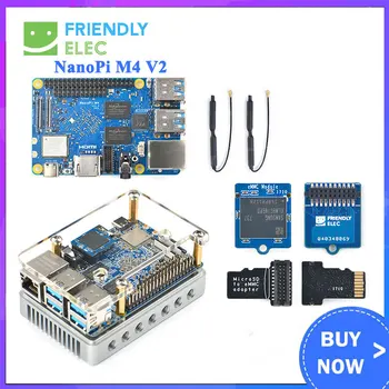 

NanoPi M4V2 RK3399 development board dual-band WiFi dual camera 4G memory 4K playback Android 8