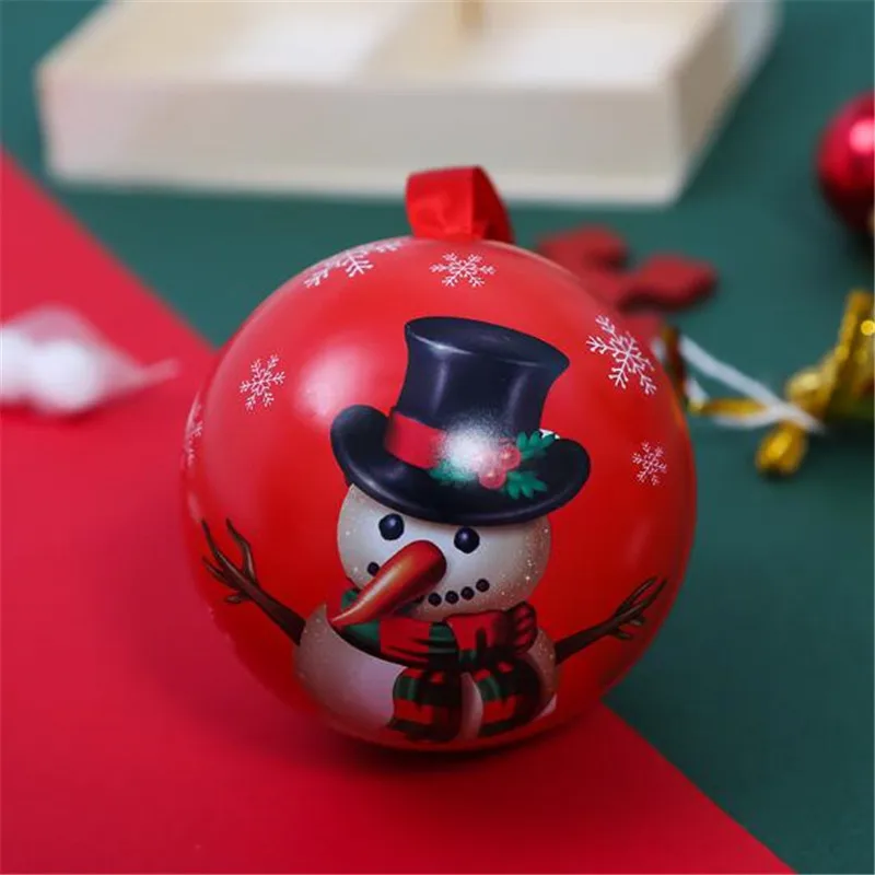 Новое поступление Рождественская Подарочная коробка Рождественский железный шар круглый шар коробка для конфет упаковочные коробки для гостей Подарочная сумка для рождественской вечеринки - Цвет: Оливковый