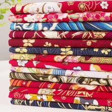 Lychee Life 50 см x 150 см японский стиль Ткань Красочные Хлопок Ткань DIY Ручная работа швейные принадлежности для одежды украшения