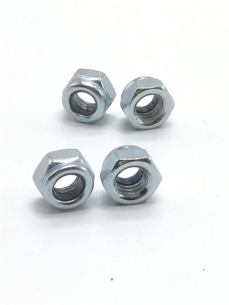 Zinc Natural color 25 шт. M2 M3 M4 M5/6 M8 DIN985 оцинкованный углеродистый Сталь покрытие черные, оцинкованные нержавеющая сталь 304 самоблокирующиеся гайки с шестигранной головкой нейлоновая фиксирующая гайка - Цвет: Zinc Natural color