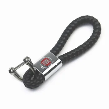 

Car Key Ring Metal+Leather Car Keychain Key Chain For Fiat 500 500x ducato tipo panda bravo doblo stilo freemont car styling