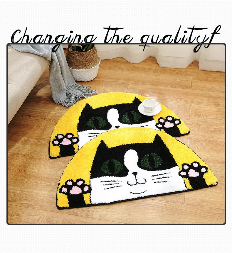 Коврик с кошкой, впитывающий коврик для ног, коврик для ванной комнаты, Противоскользящий коврик для прихожей, кухни, спальни, домашний коврик для ванной