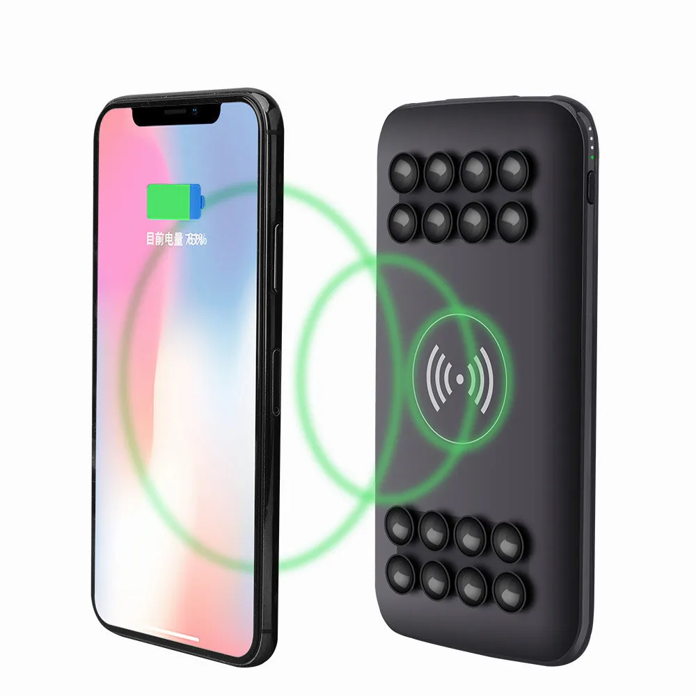 QI Wireless Charger Power Bank External Battery 10000mAh Charging Portable Powerbank Dual input for iPhone 11 xiaomi | Мобильные