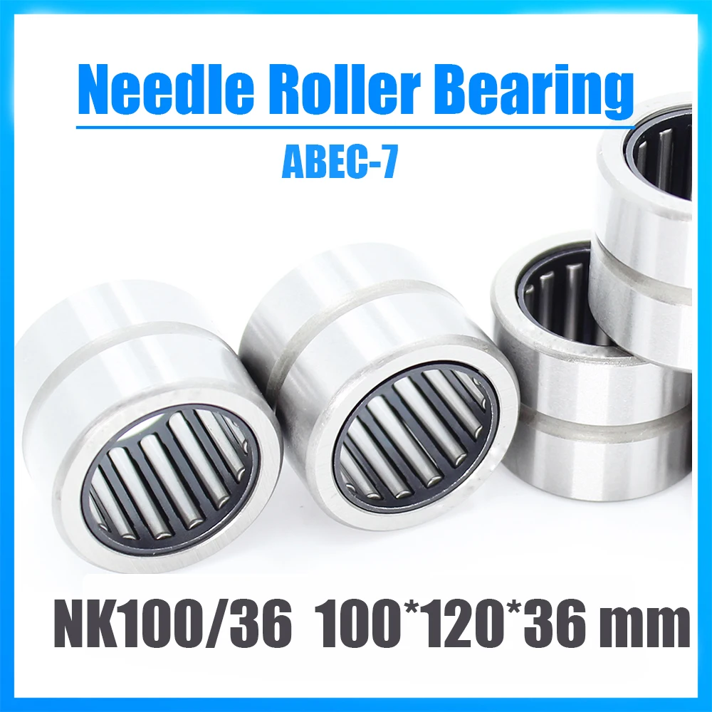 NK100/36 Bearing 100*120*36 mm ( 1 PC ) Solid Collar Needle Roller Bearings Without Inner Ring NK100/36 NK10036 Bearing