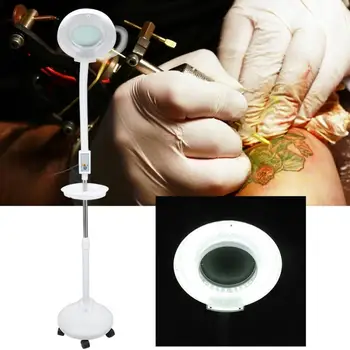 

Skin Care Lamp 5X LED Facial Magnifying Lamp Floor Magnifier Lamp Glass Lens Cold Light Lamp Beauty Makeup Lamp US Plug 110V