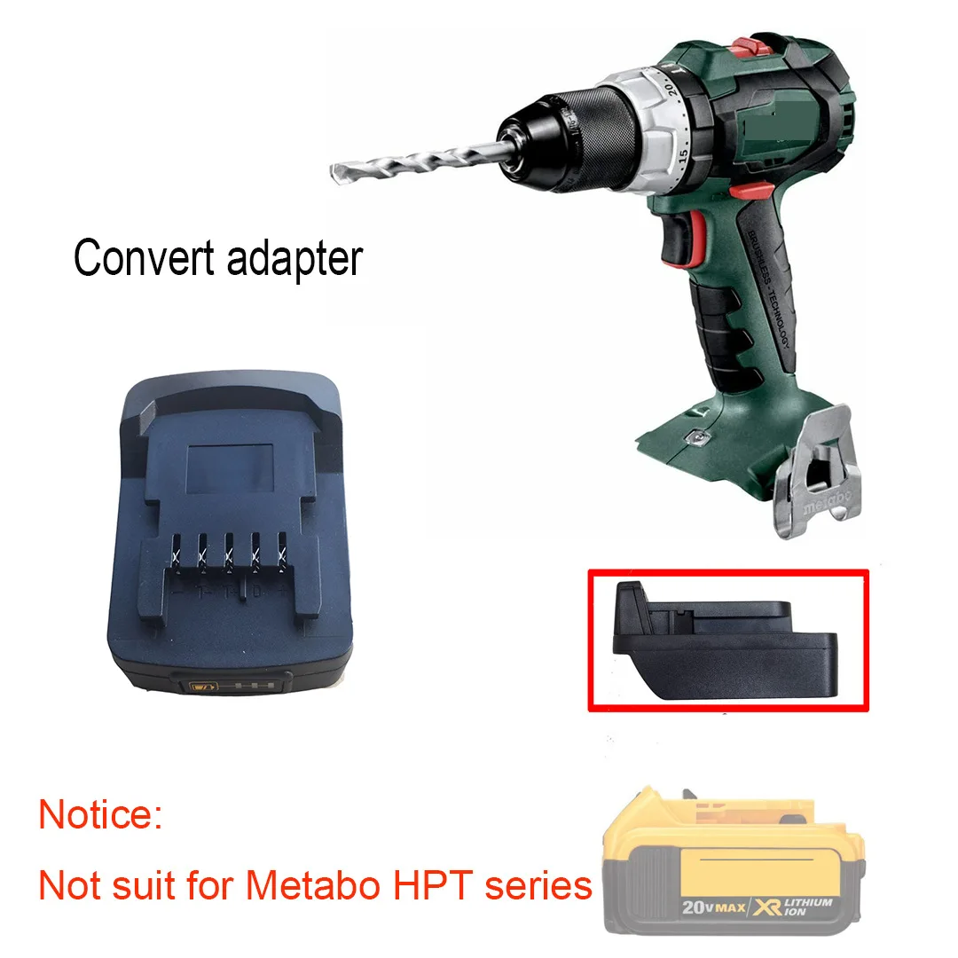 TooL convert adapter for Dewalt DCB 18/20Vmax battery to metabo 18V tool usage pd usb c fast charger rack for dewalt dcb200 18v 20vmax 54v 60vmax li ion battery