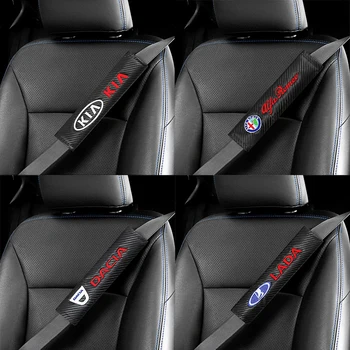 

2PCS Car Sefety Seat Belt cover Seat belt Shoulder Pad Protection Plush Padding For Suzuki Fiat Hyundai Citroen Mitsubishi Skoda