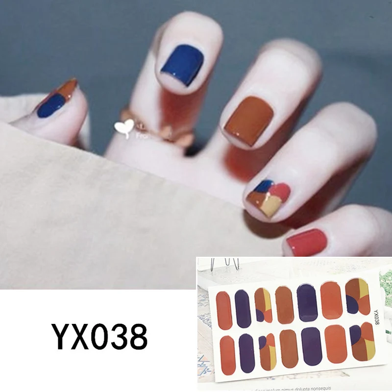 

2019 1 Sheet Fashion Nail Sticker Art Kit 3D Waterproof Nail Art Patches