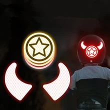 Справедливости дьявола наклейки с персонажами из мультфильмов, для безопасности в ночное время, творческий светоотражающие наклейки для шлем Предупреждение ленты для украшения автомобиля Сделано с 3M