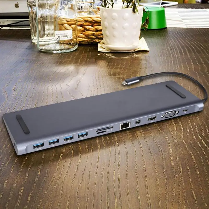11 в 1 тип-c ноутбук ПК конвертер концентратор 4 USB 3,0 LAN Мини DP VGA HDI адаптер применим к просо Ноутбук Asus Lingyao 3