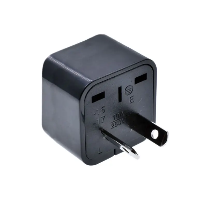 UK AU разъем адаптера flat 2 шпильки штекер питания 10A250V черный цвет электрическая розетка