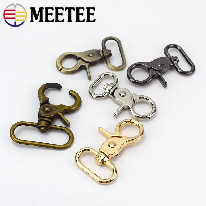 4/10 шт. Meetee 20 50 мм Металлические ремешки пряжки для сумок собачий ошейник карабин