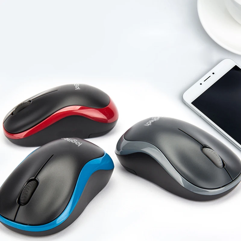 Logitech M185 оригинальная беспроводная мышь 1000DPI офисный компьютер USB нано приемник