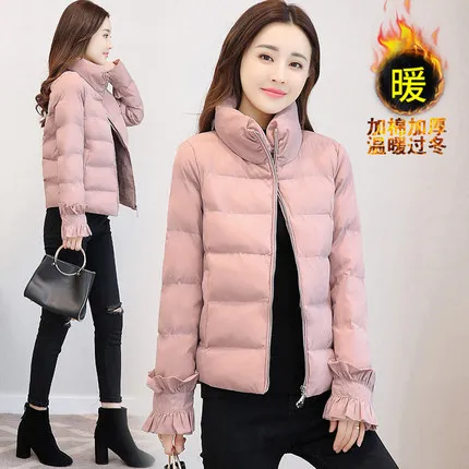 

2019 Winter New Style Cotton-padded Clothes Women's Short down Jacket Cotton-padded Clothes Thick down Coat Korean-style Slim Fi