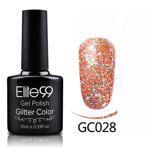 GC028 Elite99 гибридные Лаки гель лак для ногтей набор Гель-лак с блестками Живопись ногтей искусство поли УФ гель лак Топ базовый праймер для маникюра - Color: GC028