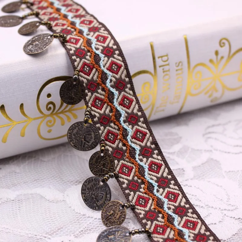 Retro Tassel Fringe Lace Ribbon Fabric Sewing Curtain Clothing Crafts Accessories 1Yards/Lot