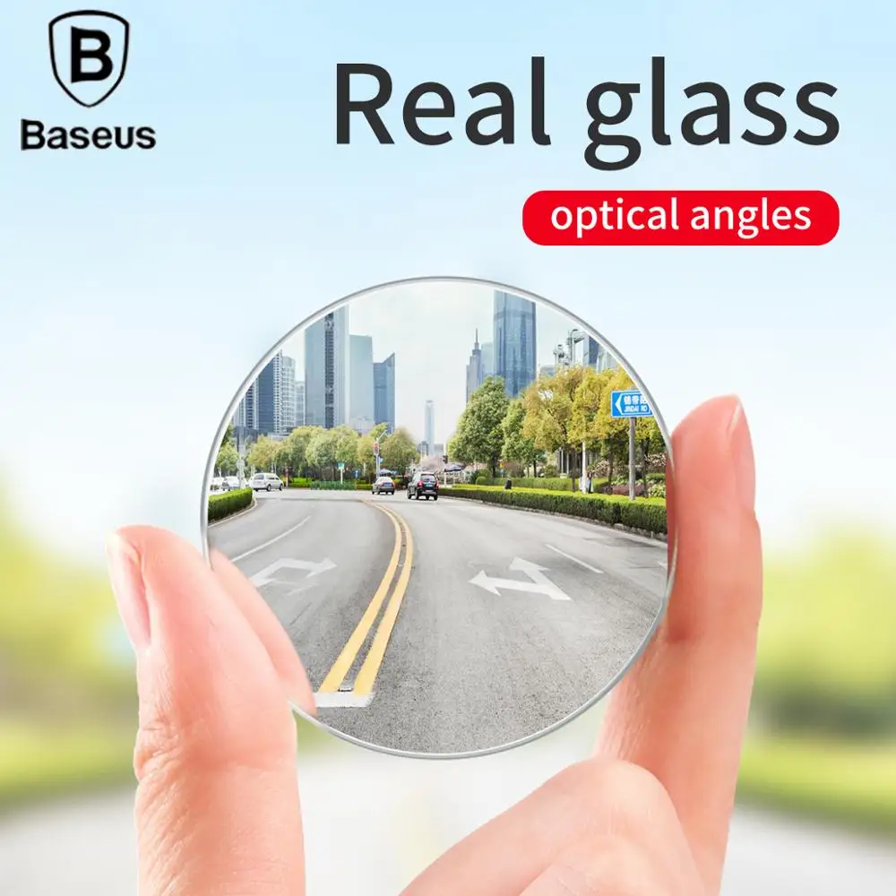 Baseus 2 pcs Full View HD Car Rearview Mirror for Car Automobile Rearview Mirror Anti Blind Parking Rimless Mirrors rearview mirror protector,auto mirror accessories