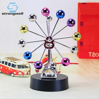 

Strongwell Colorful Electric Ferris Wheel Stepless Swing Rocker Permanent Magnetometer Perpetual Motion Meter Office Crafts Gift