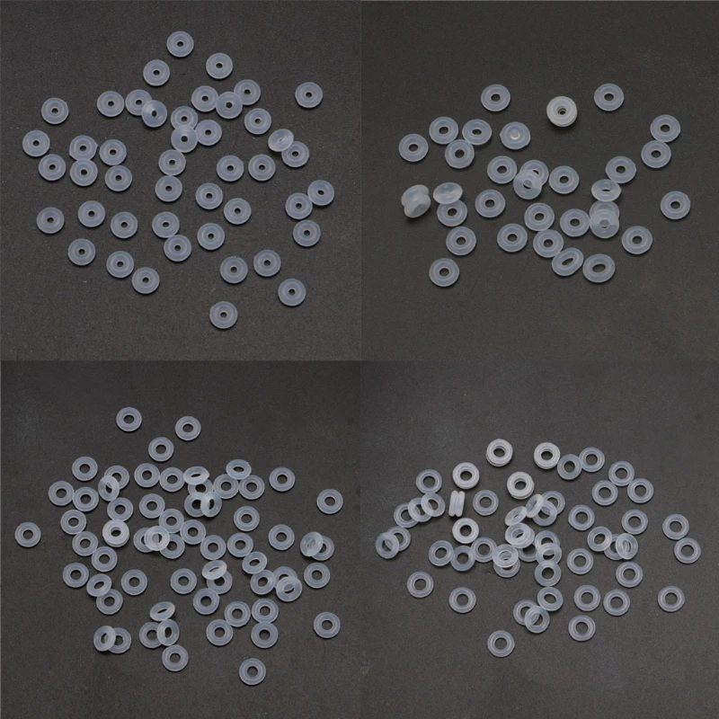 New 30pcs Silicone Rubber Rings Charm Stopper For Silver Bracelets Spacer  Beads