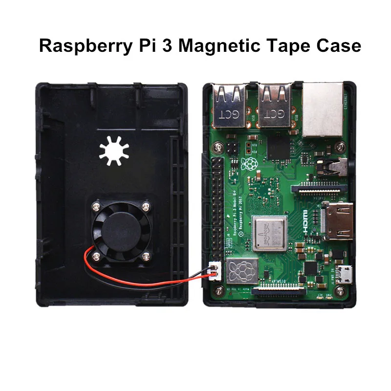 

Magnetic Tape Case for Raspberry Pi Case ABS Tape Enclosure Shell Box Case Design for Raspberry Pi 3 B+ /3 B / 2 B / B Plus