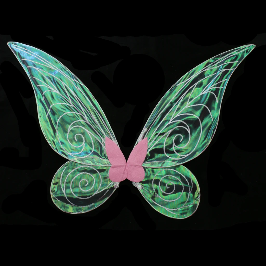 Adult / Kids Shiny Color Changing Butterfly Angel Fairy Wing Party Fancy Dress