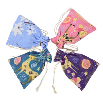 

Cute Holiday Packaging Festival DIY Portable Cotton Cloth Party Candy Storage Christmas Countdown Gift Bag Set With Clip