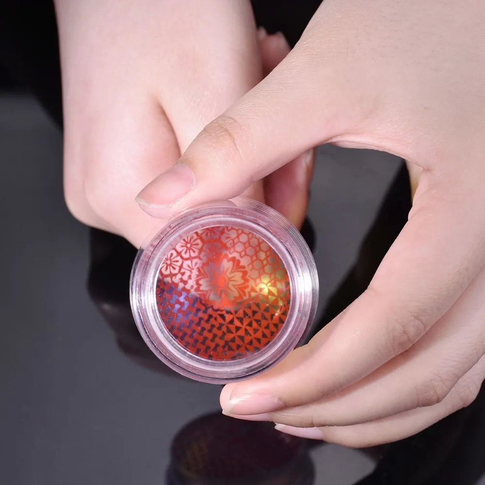 BEAUTYBIGBANG 1 Набор голографический штамп для ногтей желе силиконовый дизайн ногтей штамп скребок с крышкой прозрачные инструменты для штамповки ногтей