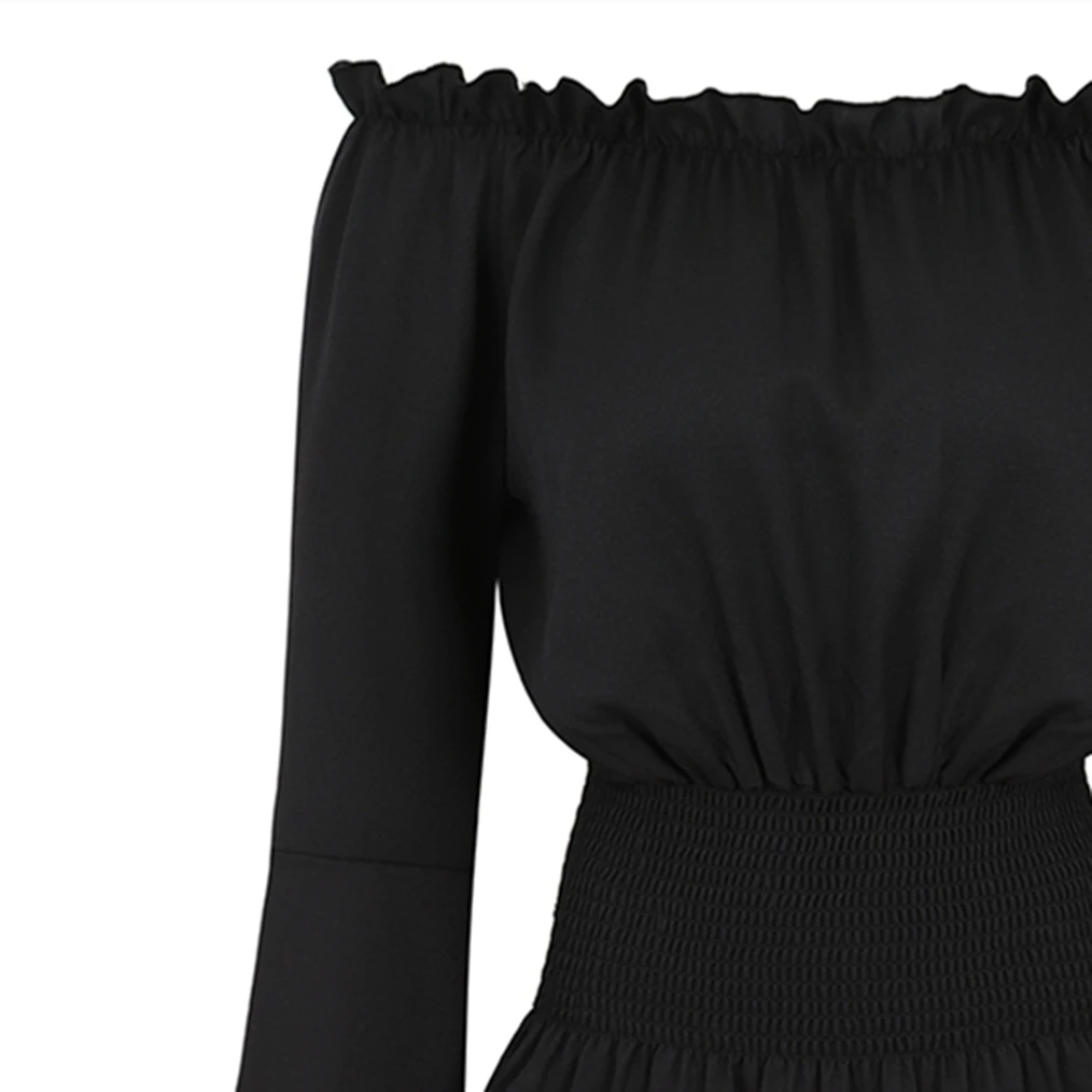 Sexy Women Long Sleeve Shirt Slim Shirts Tops Elegant Fashion Korean Style Turtleneck Ruffle Costume