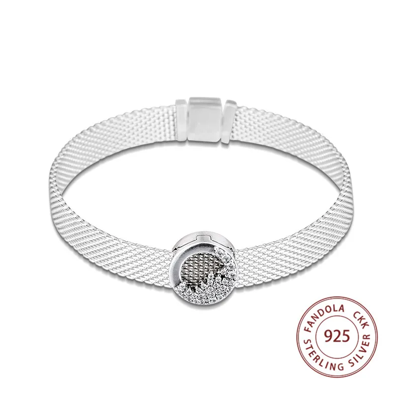 Подходит для оригинального браслета berloques 925 пробы Серебристые рефлексионы сверкающие сосульки на зажиме Подвески бусины для изготовления ювелирных изделий kralen