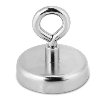 

Durable Strong Neodymium Magnet Hook Round Pulling Force River Fishing Magnetic Eyebolt Anti-corrosion Easy To Use