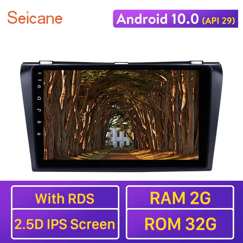 Автомагнитола Seicane 9 дюймов Android 10 0 API 29 GPS навигация автомобильный радиоплеер