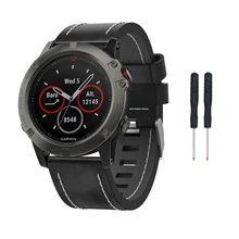 Yayuu совместимый для Garmin Fenix 3 HR/5X ремешок для часов из натуральной кожи Смарт-часы ремешок Quick Release замена Браслет ремешок