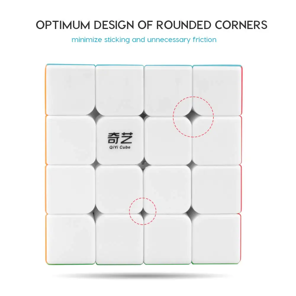 Qiyi Qiyuan 4x4 скоростной куб без наклеек магический куб 4х4х4 гладкая головоломка игрушки подарок для детей и взрослых вызов EXW