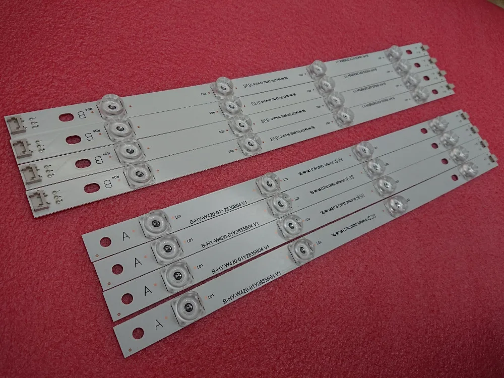 

New 8pcs/set LED strip Replacement for LG LC420DUE 42LF650 42LB561V 42LB5610 INNOTEK DRT 3.0 42 inch A B 6916L-1957C 6916L-1956C